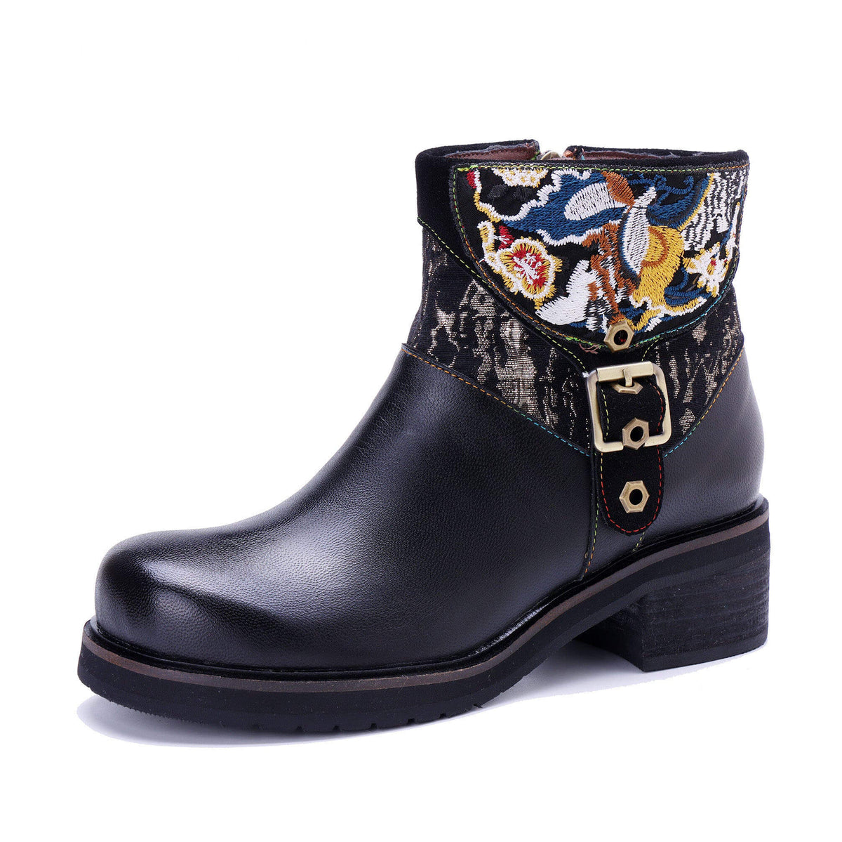 Coloestepshoes Embroidered Elegance Ankle Boots – product view 4