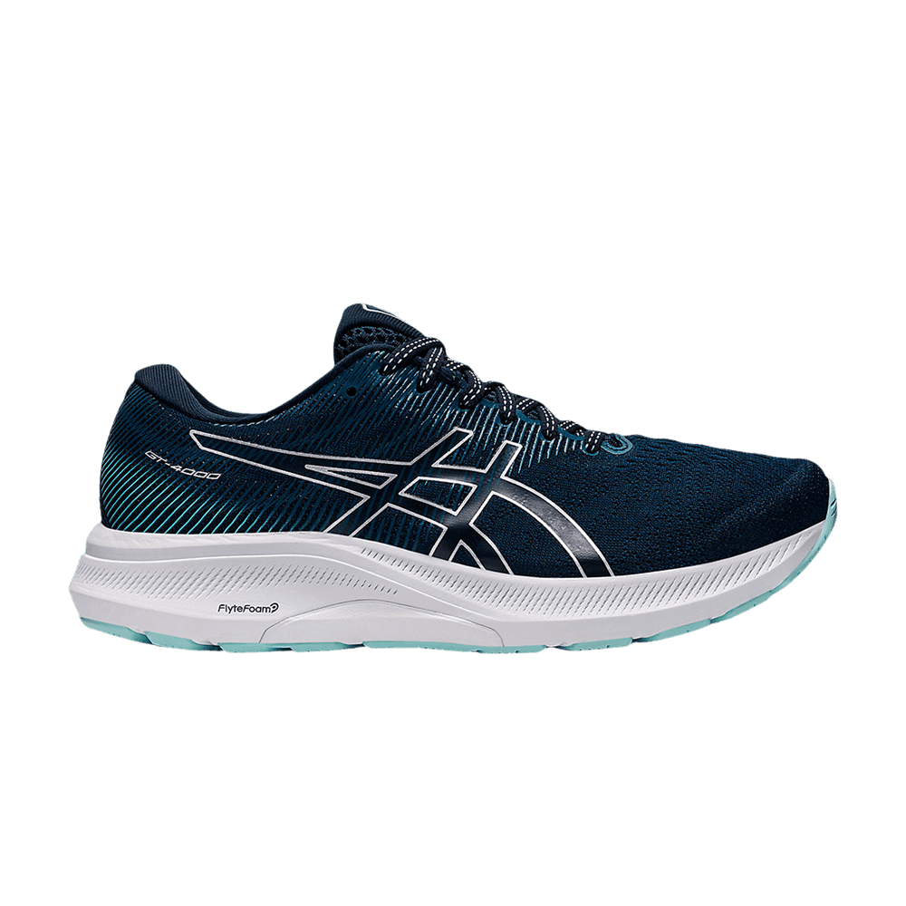 ASICS GT-4000 3 Wide Womens Running Shoes — French Blue/Pure Silver