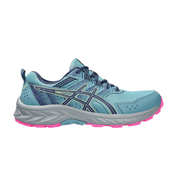 ASICS GEL-VENTURE 9 Wide Womens Trail Running Shoes — Gris Blue/Deep Ocean