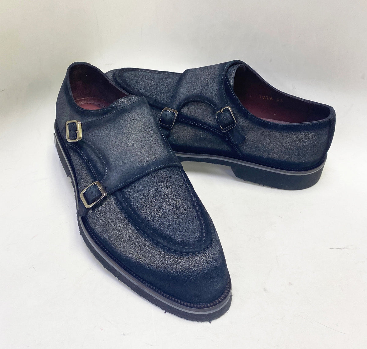 C&E Fashions  C Collection Suede Monkstrap Shoe - Grey – product view 4
