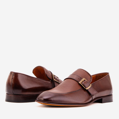 The Marquez Tan Baby Buffalo & Deer Leather Loafer Men Shoe