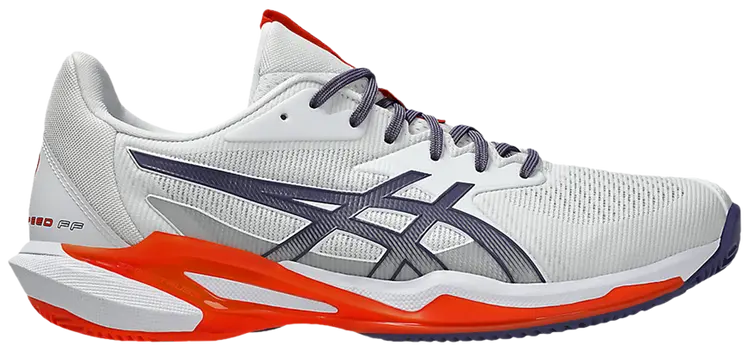 ASICS SOLUTION SPEED FF 3 Clay Mens Tennis Shoes — White/Greyish Purple