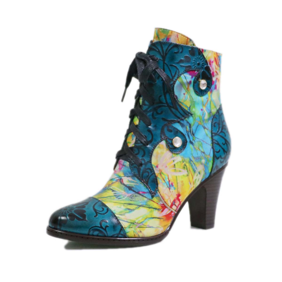 Retro Hand painted Leather Boots – product view 8