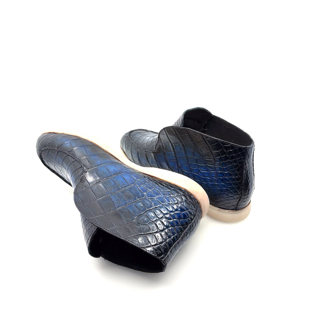Maurice Nashville Custom Made Alligator Shoe - Navy – product view 8