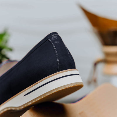 Zelli Italia 11-020-NVY MEO 3 Sueded Goatskin Penny Loafer, Navy View 15