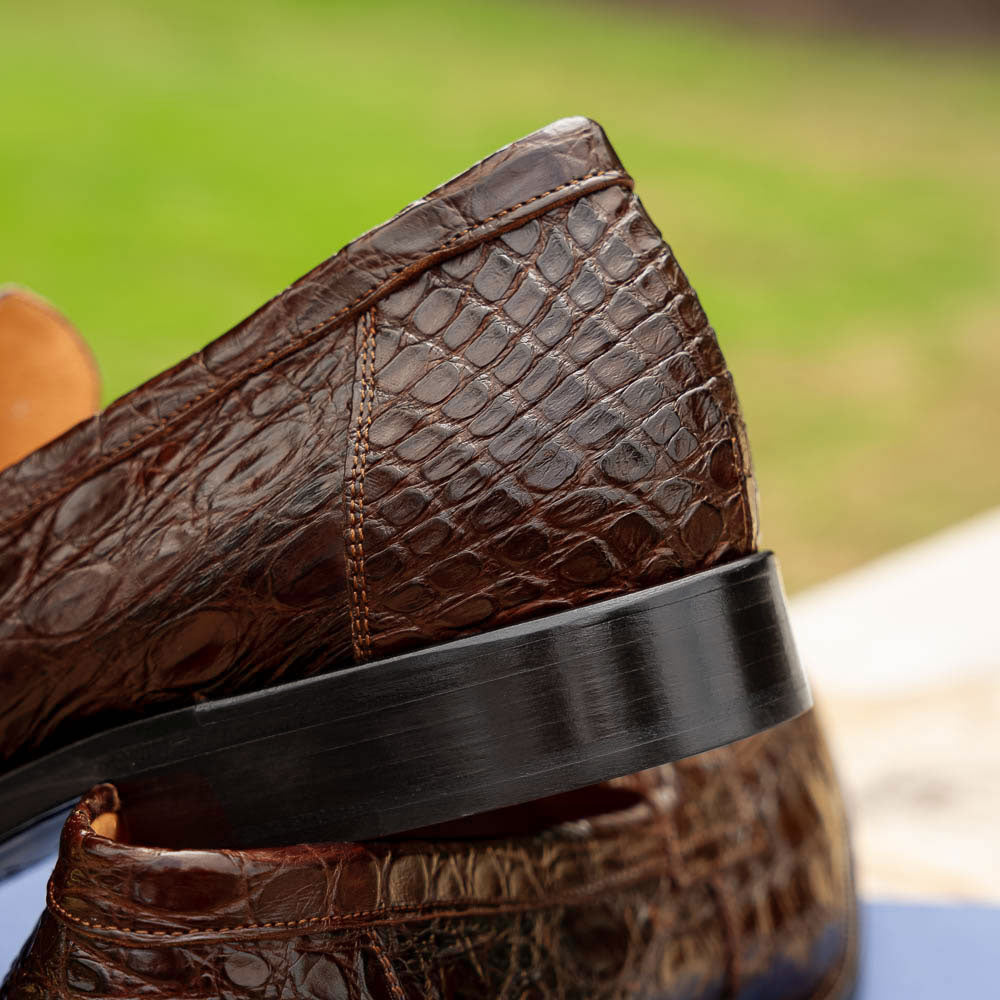 Zelli Italia 11-201-CGM ROMA Crocodile Penny Loafer, Cognac View 11