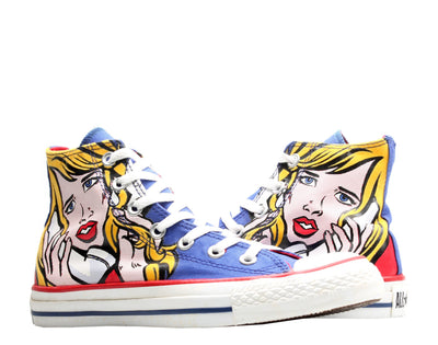 Converse Chuck Taylor All Star Pop Art Print Hi Sneakers — Royal/Yellow