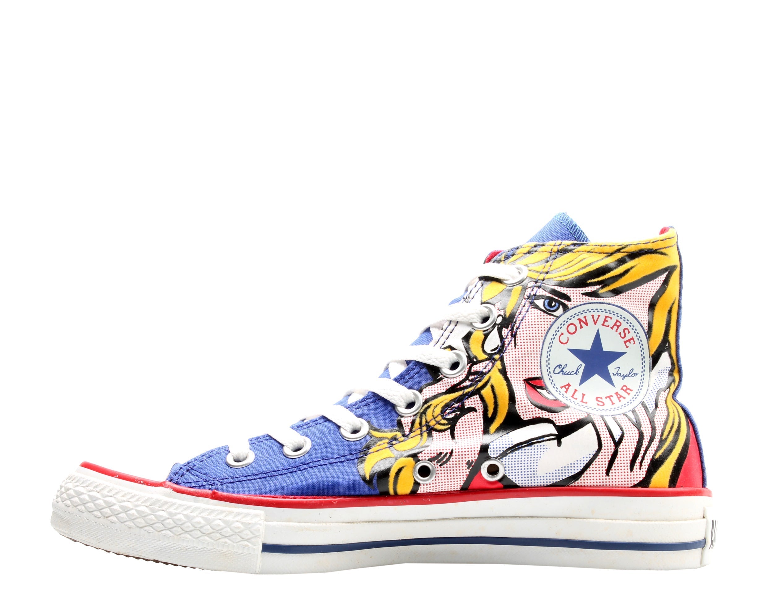 Converse Chuck Taylor All Star Pop Art Print Hi Sneakers — Royal/Yellow