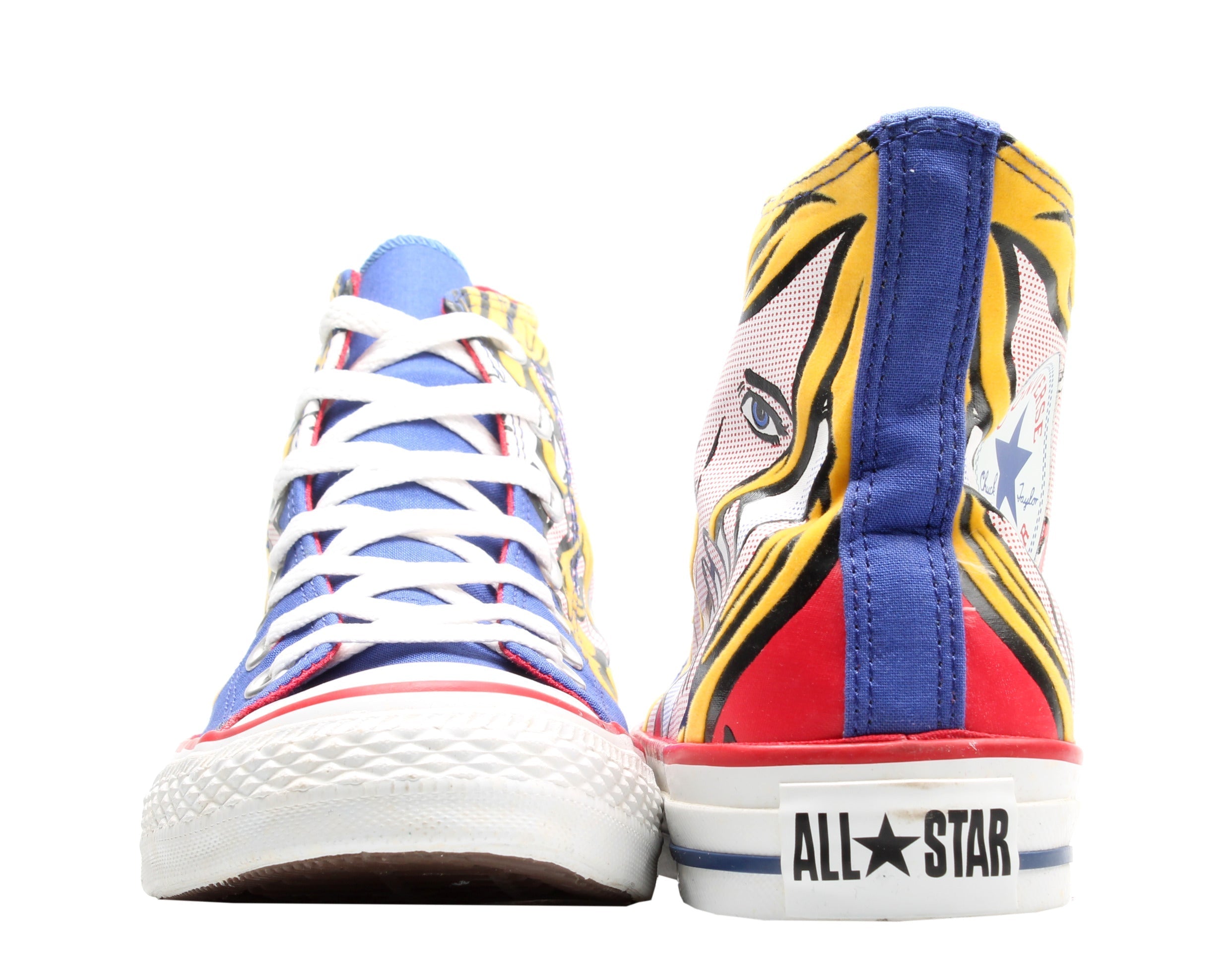 Converse Chuck Taylor All Star Pop Art Print Hi Sneakers — Royal/Yellow