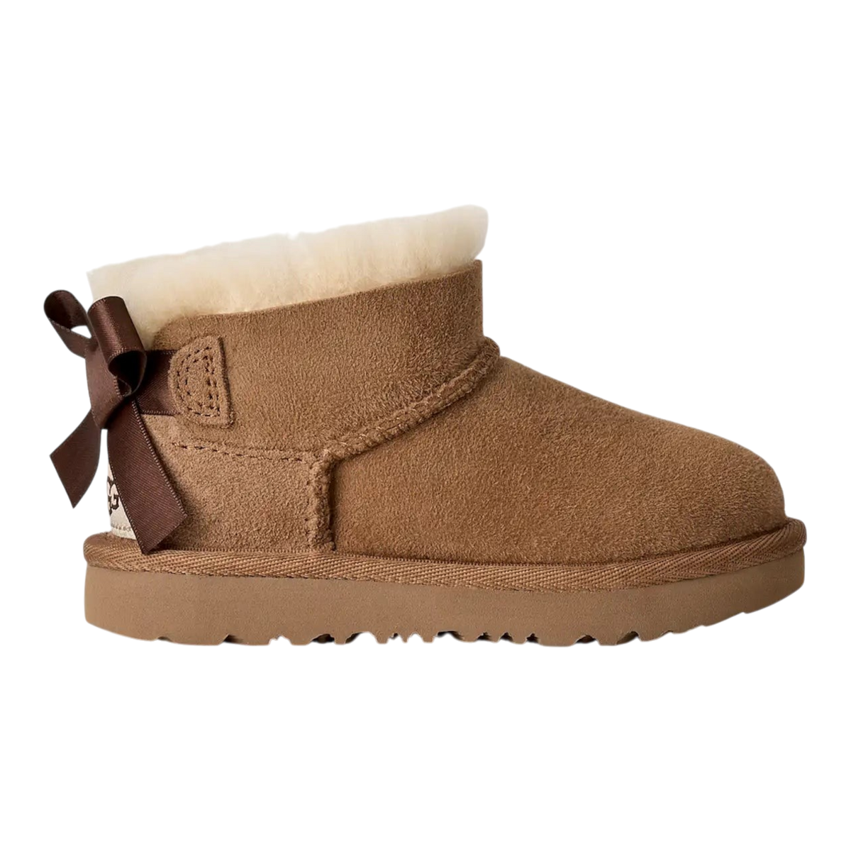 UGG Ultra Mini Bailey Bow Toddlers' (TD) Boots — Chestnut Sheepskin
