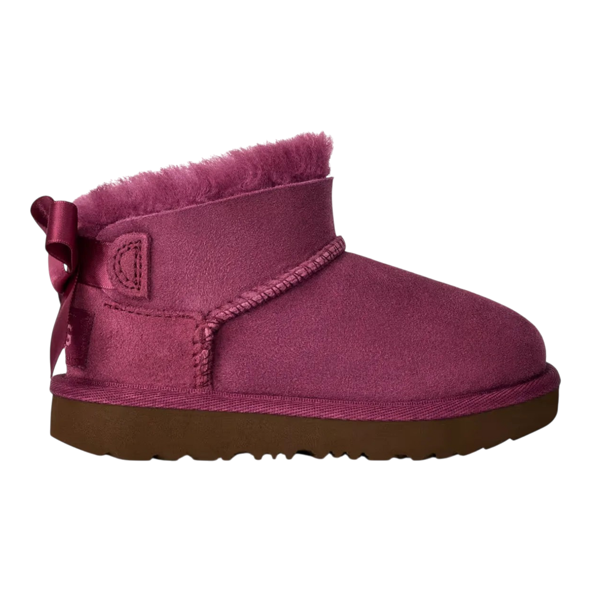 UGG Ultra Mini Bailey Bow Toddlers' (TD) Boots — Dark Winterberry Sheepskin