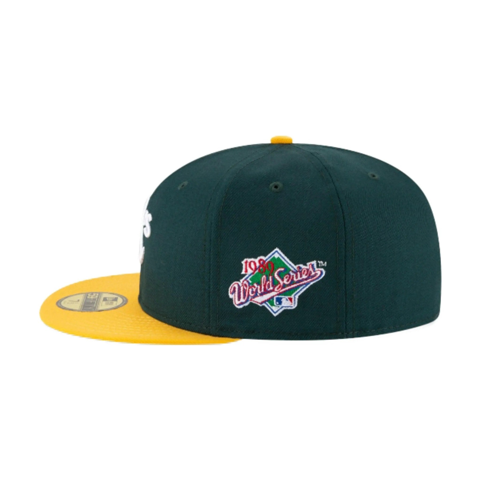 New Era 59Fifty Oakland Athletics 1989 World Series Men Fitted Hat Green/Yellow