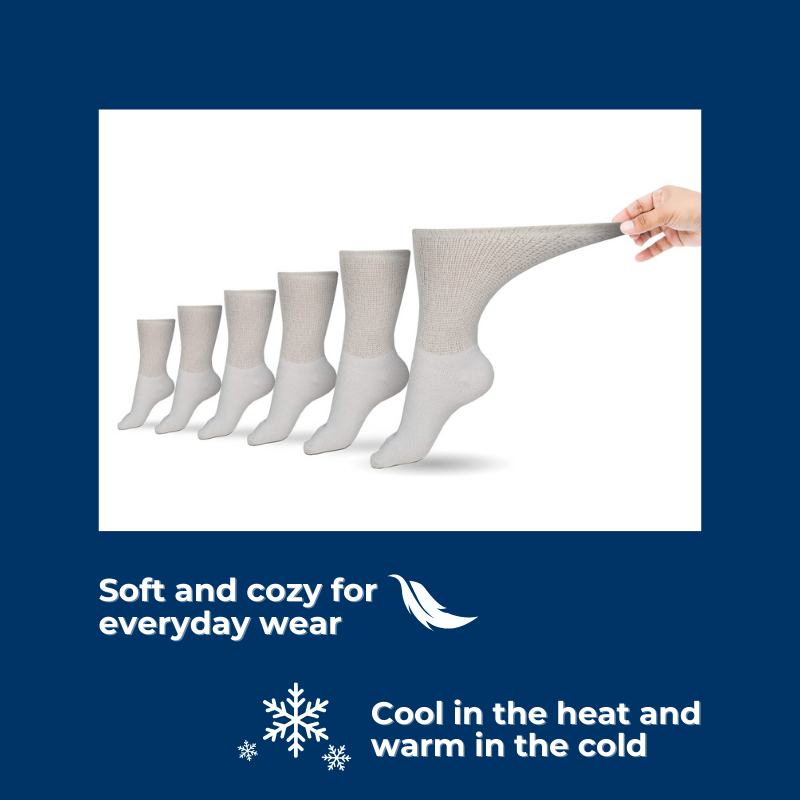 Women's Cotton Diabetic Crew Socks (6 Pair) – product view 13