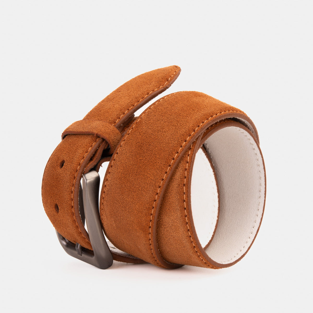Vinci Leather The Bari Tan Suede Leather Belt – product view 3
