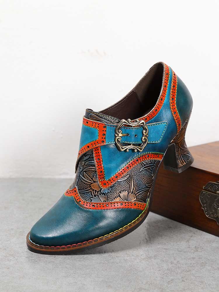 Kaisley Hand Embossed Leather Shoes – product view 11