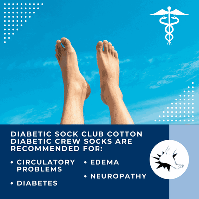 Women's Cotton Diabetic Crew Socks (6 Pair)