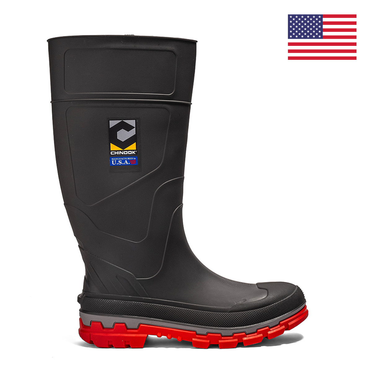 Kickaxe 15" Waterproof Rubber Boot - Grey/Orange – product view 7