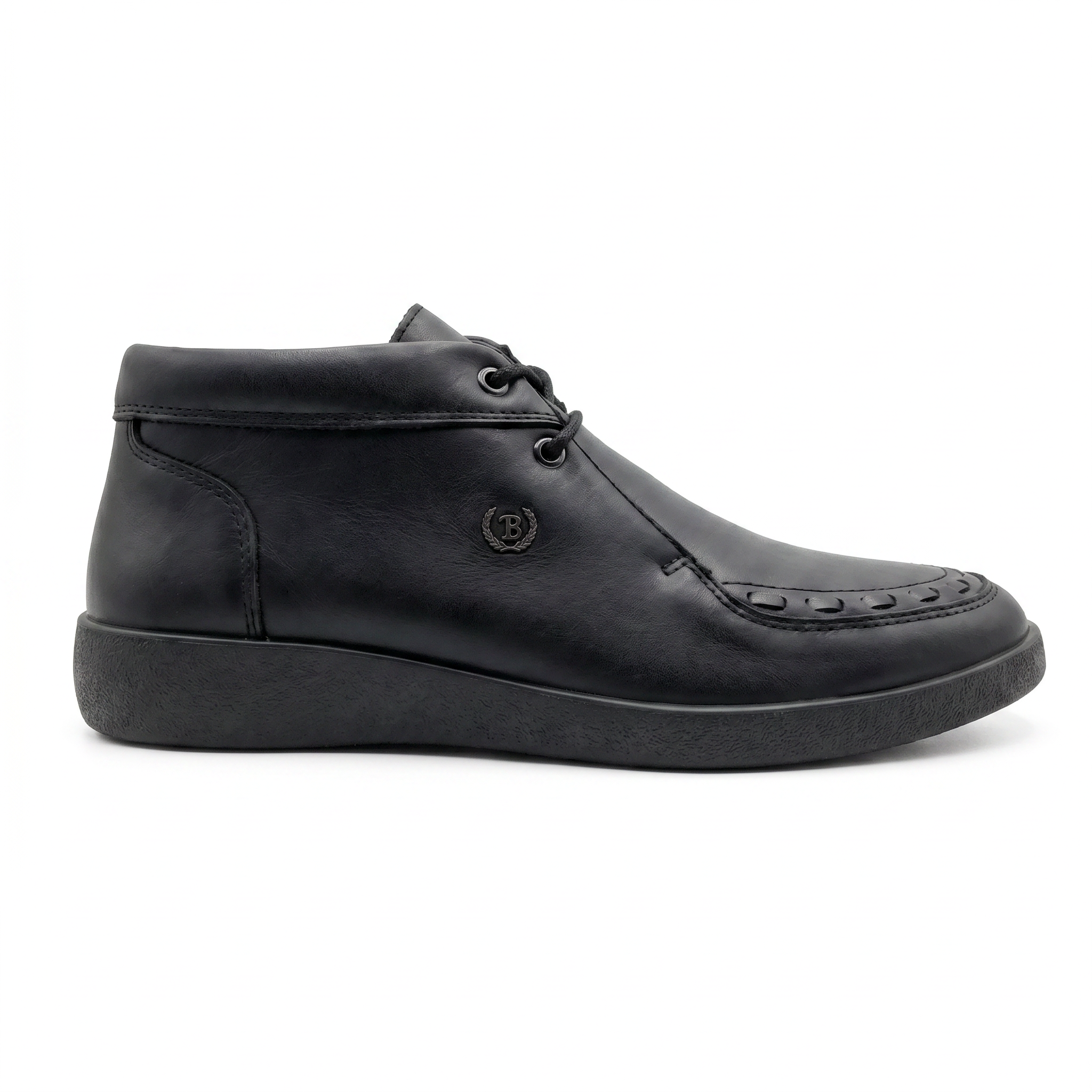 Johnny Famous Bally Style Soho Men’s Black Nappa Leather High Tops