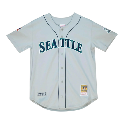 Mitchell & Ness Authentic Seattle Mariners 1997 Ken Griffey Jr. Men Baseball Jersey Grey