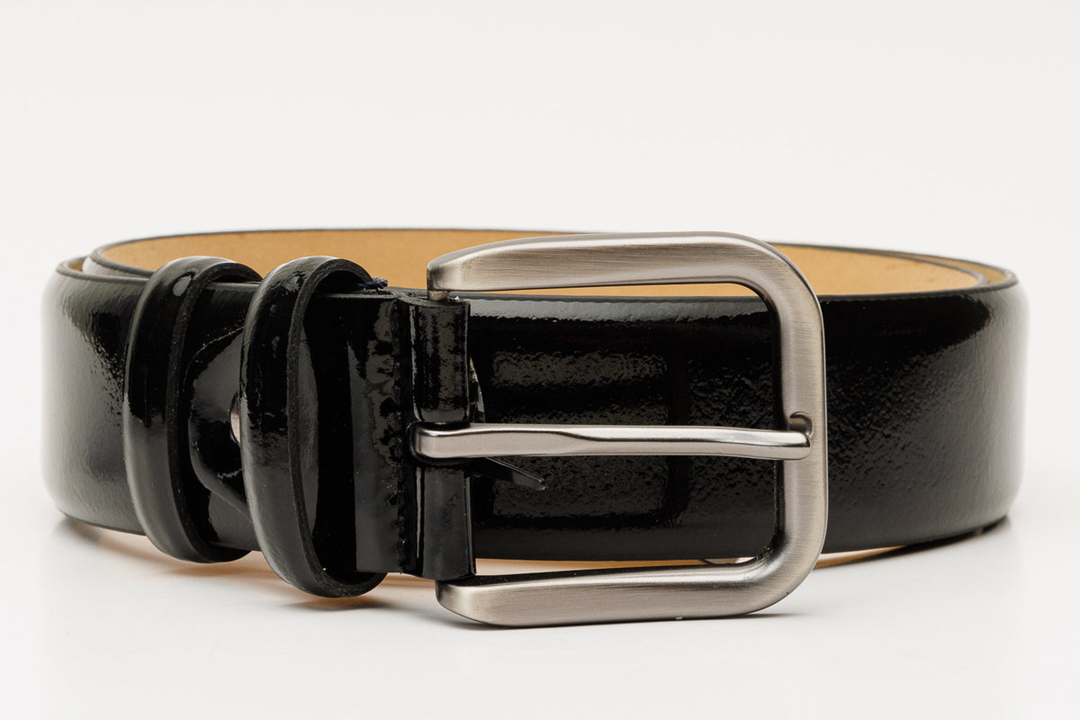 Vinci Leather The Dodoma Black Patent Leather Belt – product view 4