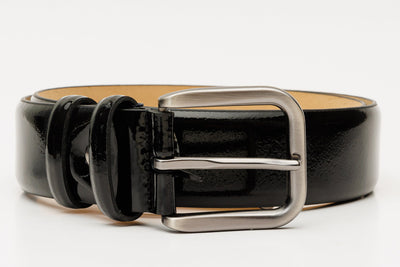 Vinci Leather The Dodoma Black Patent Leather Belt – product view 4