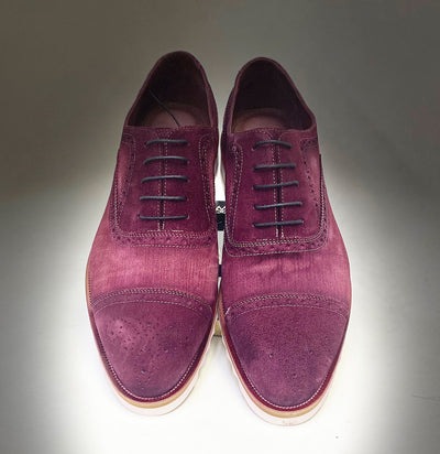 C Collection Suede Oxford - Burgundy