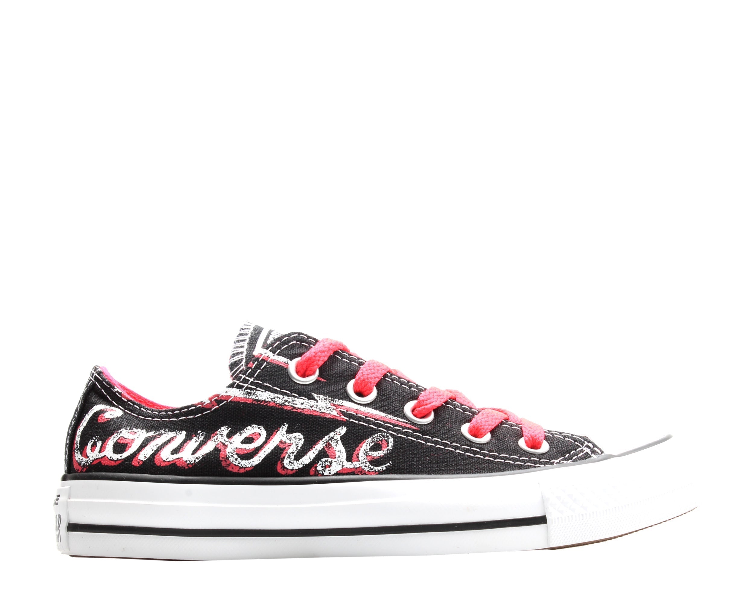 Converse Chuck Taylor All Star Ox Branded Black Sneakers — Infrared Low-Top