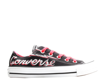 Converse Chuck Taylor All Star Ox Branded Black Sneakers — Infrared Low-Top