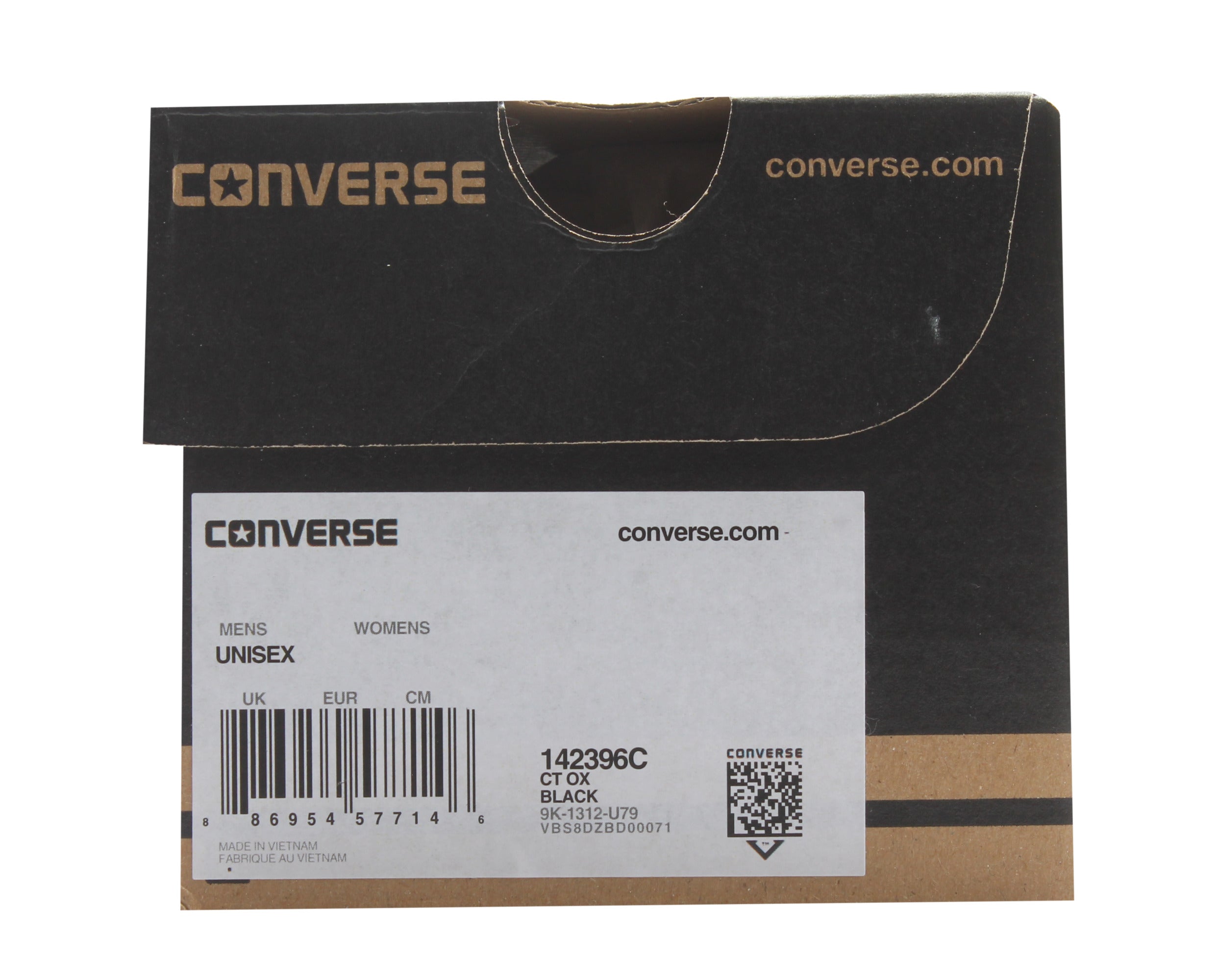 Converse Chuck Taylor All Star Ox Branded Black Sneakers — Infrared Low-Top
