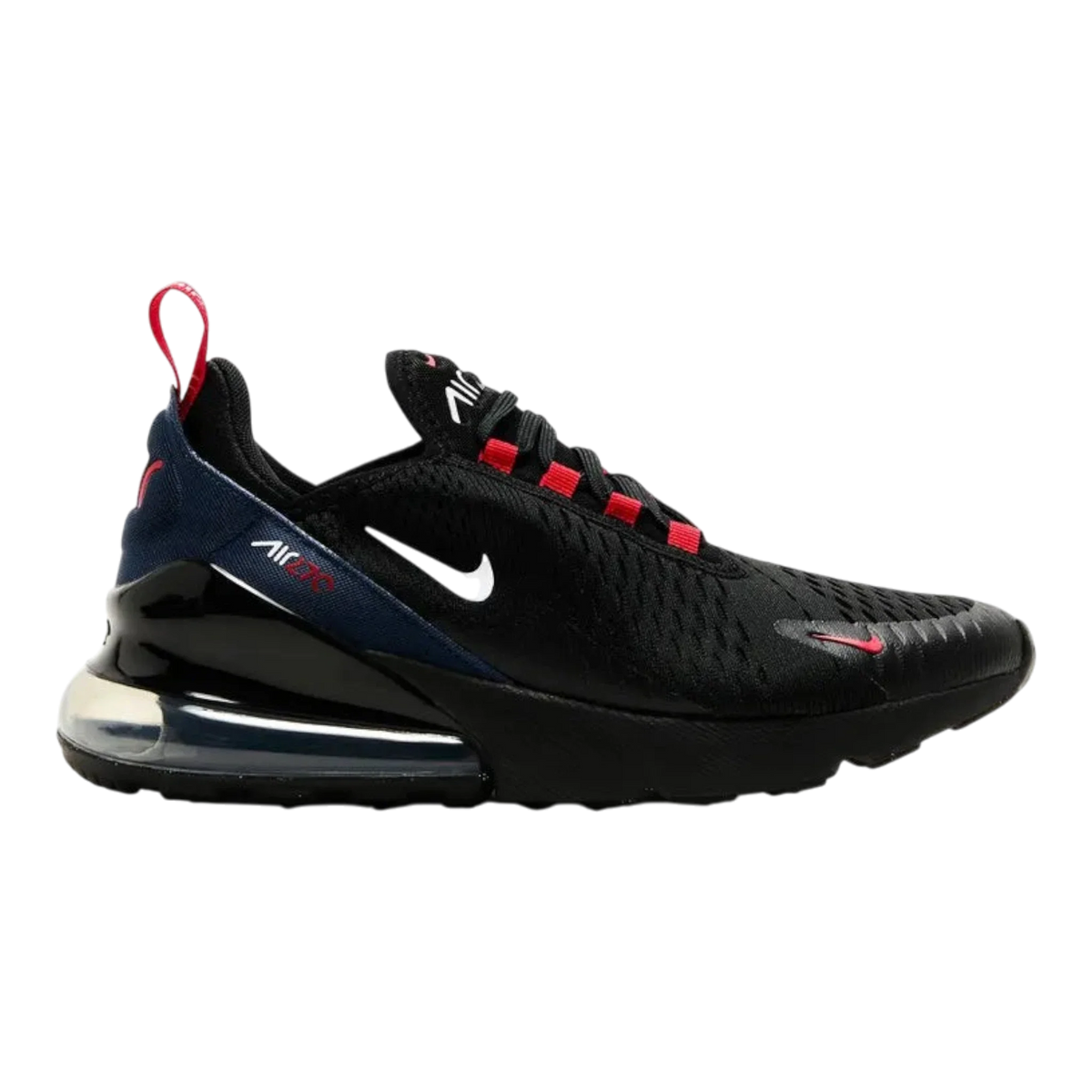 Nike Air Max 270 Big Kids' (GS) Sneakers — Black/Navy Mesh Low-Top – product view 1
