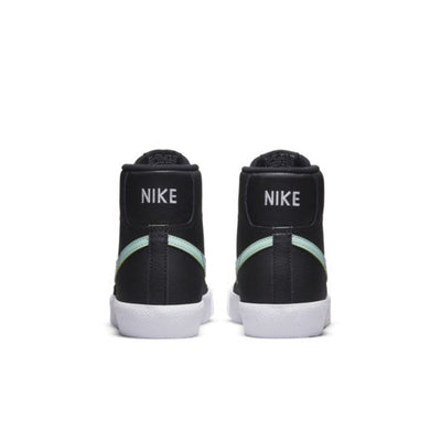 Nike Blazer Mid '77 Big Kids' (GS) Sneakers — Black/Mint Leather Mid-Top