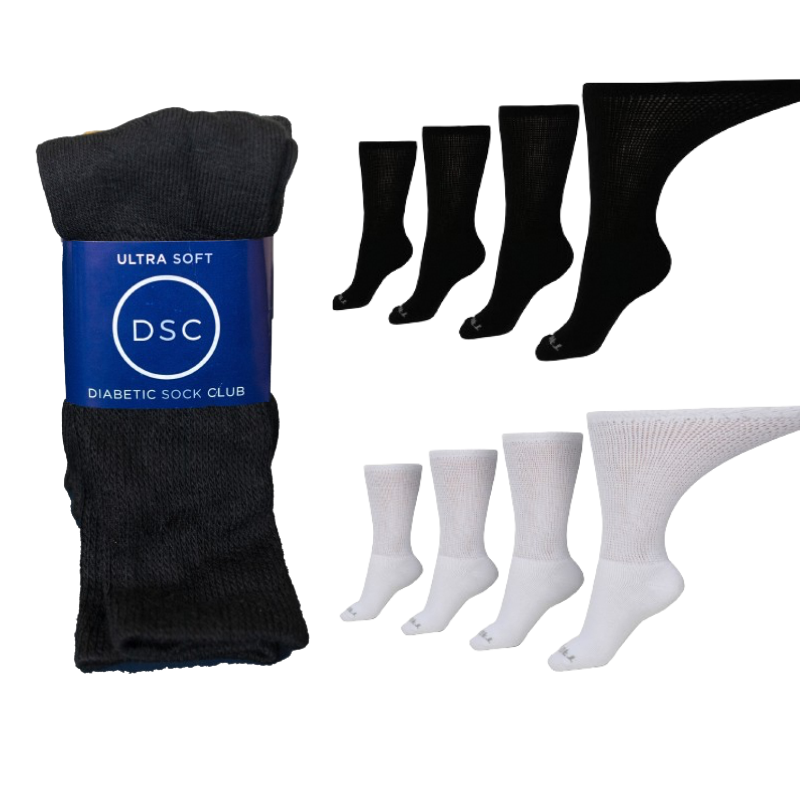 Men's Ultra-Soft Upper Calf Diabetic Socks (4 Pair) – product view 2