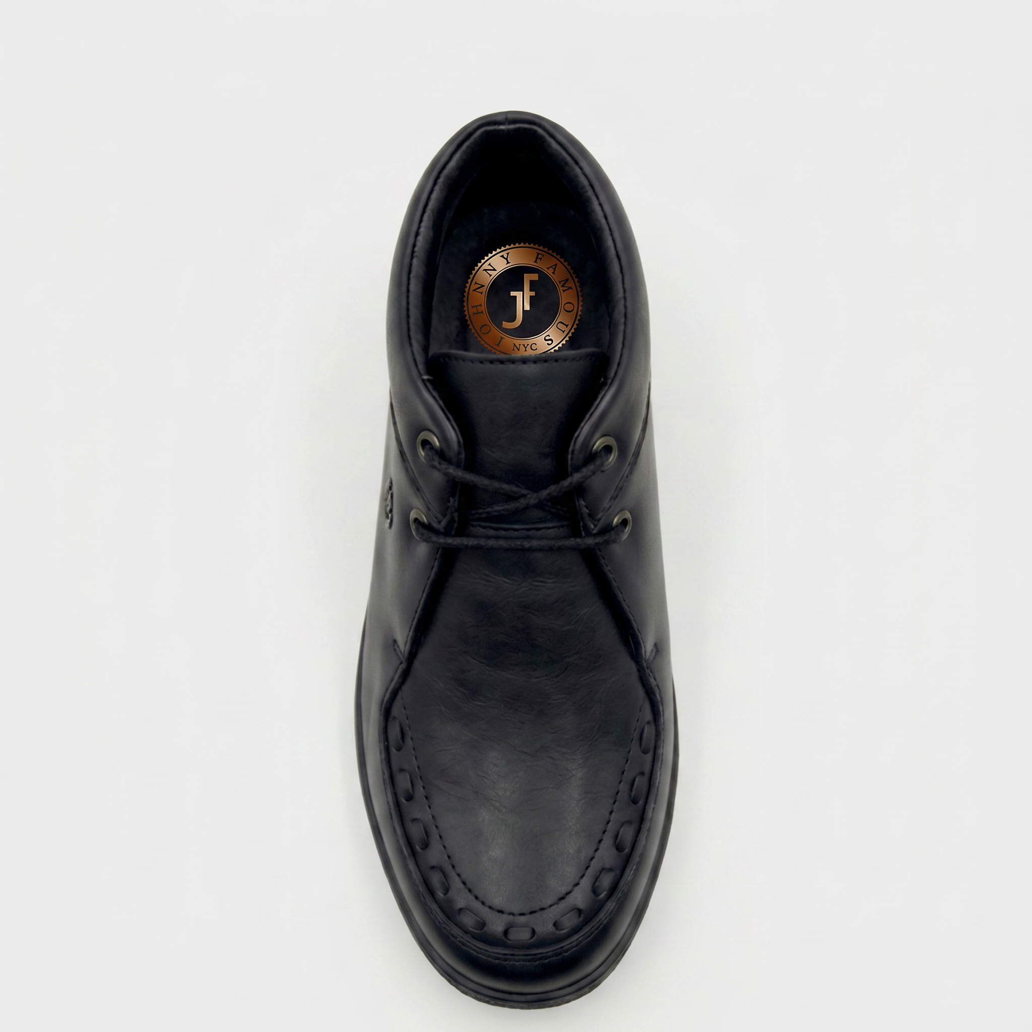 Johnny Famous Bally Style Soho Men’s Black Nappa Leather High Tops