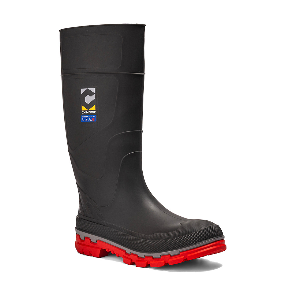 Kickaxe 15" Waterproof Rubber Boot - Grey/Orange – product view 4