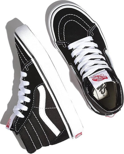 Vans UY Sk8 Hi VD5F6BT Trainers Kids' Sneakers — Black/White Leather High-Top