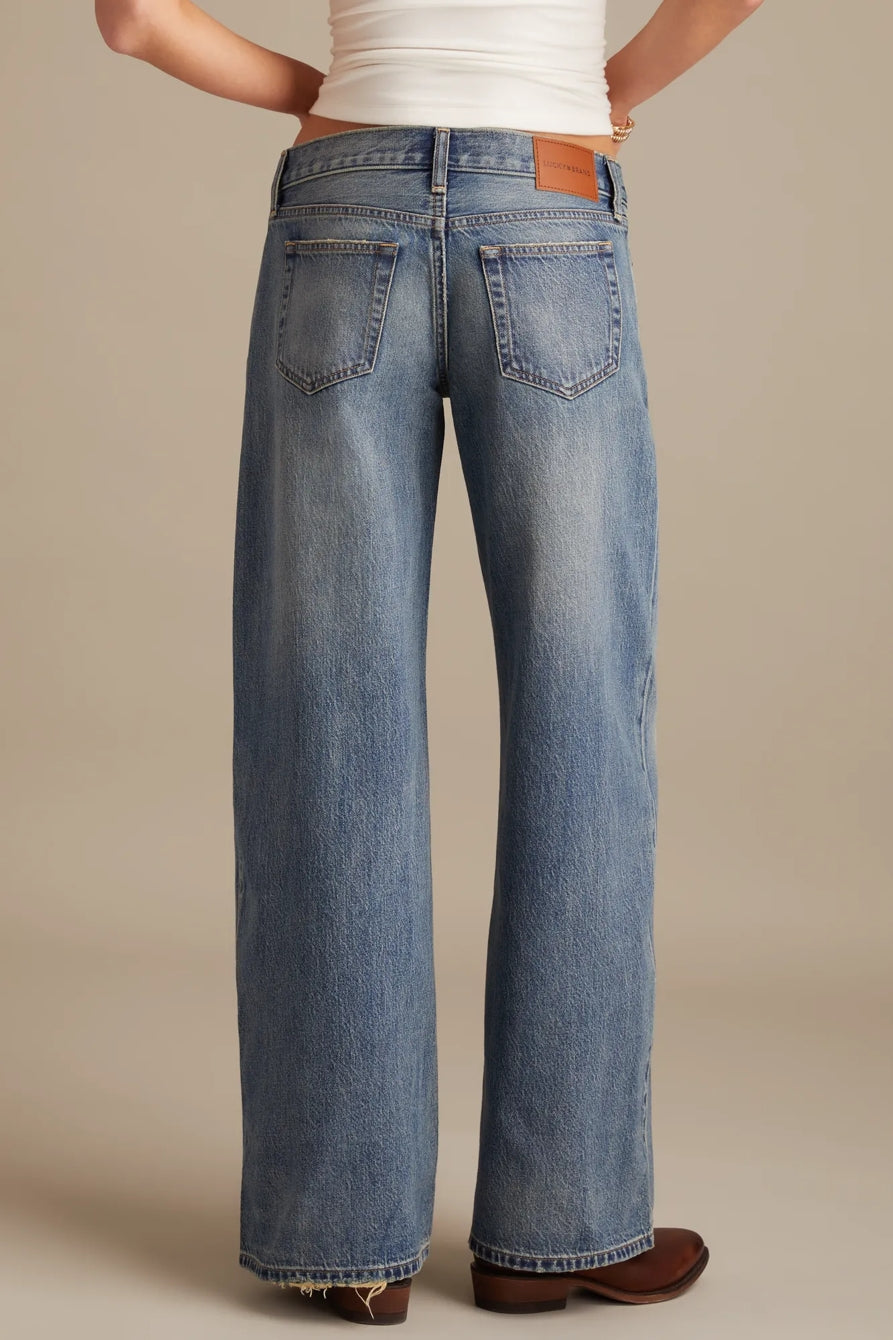 [150926-420] WOMENS LUCKY BRAND SUPER LOW RISE ULTRA WIDE - GET LOW WASH – product view 3