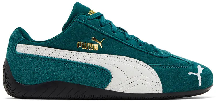 PUMA Speedcat OG Mens Sneakers — Dark Myrtle/PUMA White Suede Low-Top