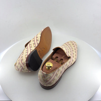 C Collection Printed Leather Loafer - Beige