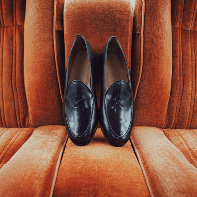Del Toro Shoes Men's Black Leather Milano Loafer