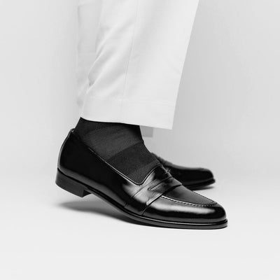 Zelli Italia 15-203-BLK SAVANNAH Calfskin Penny Loafer, Black View 9