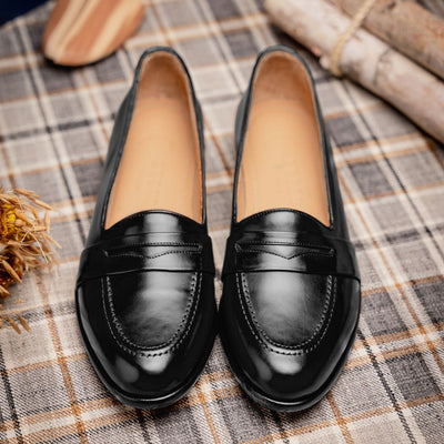Zelli Italia 15-203-BLK SAVANNAH Calfskin Penny Loafer, Black View 15