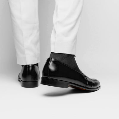 Zelli Italia 15-203-BLK SAVANNAH Calfskin Penny Loafer, Black Bottom View