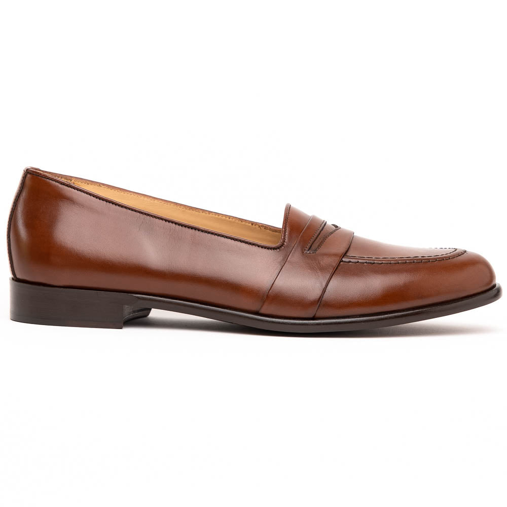 Zelli Italia 15-203-CHL SAVANNAH Calfskin Penny Loafer, Chili Front View
