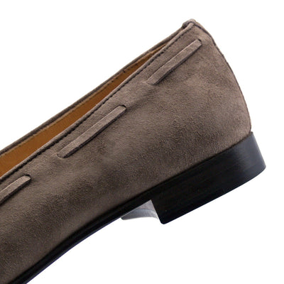 Zelli Italia 16-580-MOC NAPLES Italian Kid Suede Tassel Loafer, Mocha Detail View