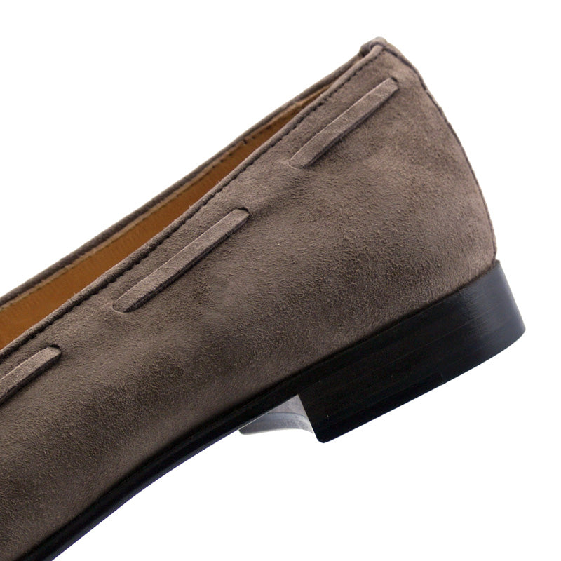 Zelli Italia 16-580-MOC NAPLES Italian Kid Suede Tassel Loafer, Mocha Detail View
