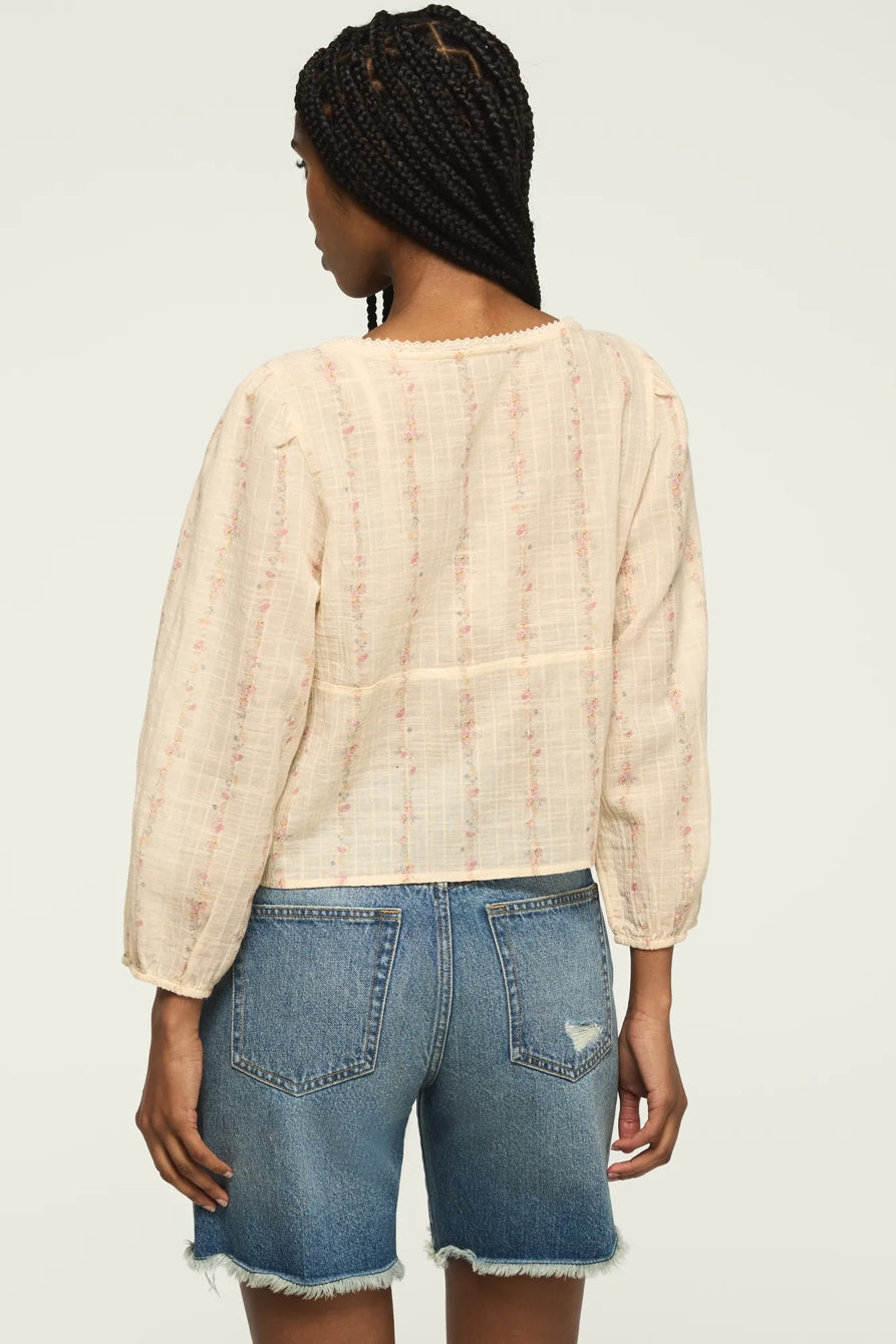 [162270-100] WOMENS LUCKY BRAND FESTIVAL CUTWORK FLYAWAY BLOUSE – product view 3