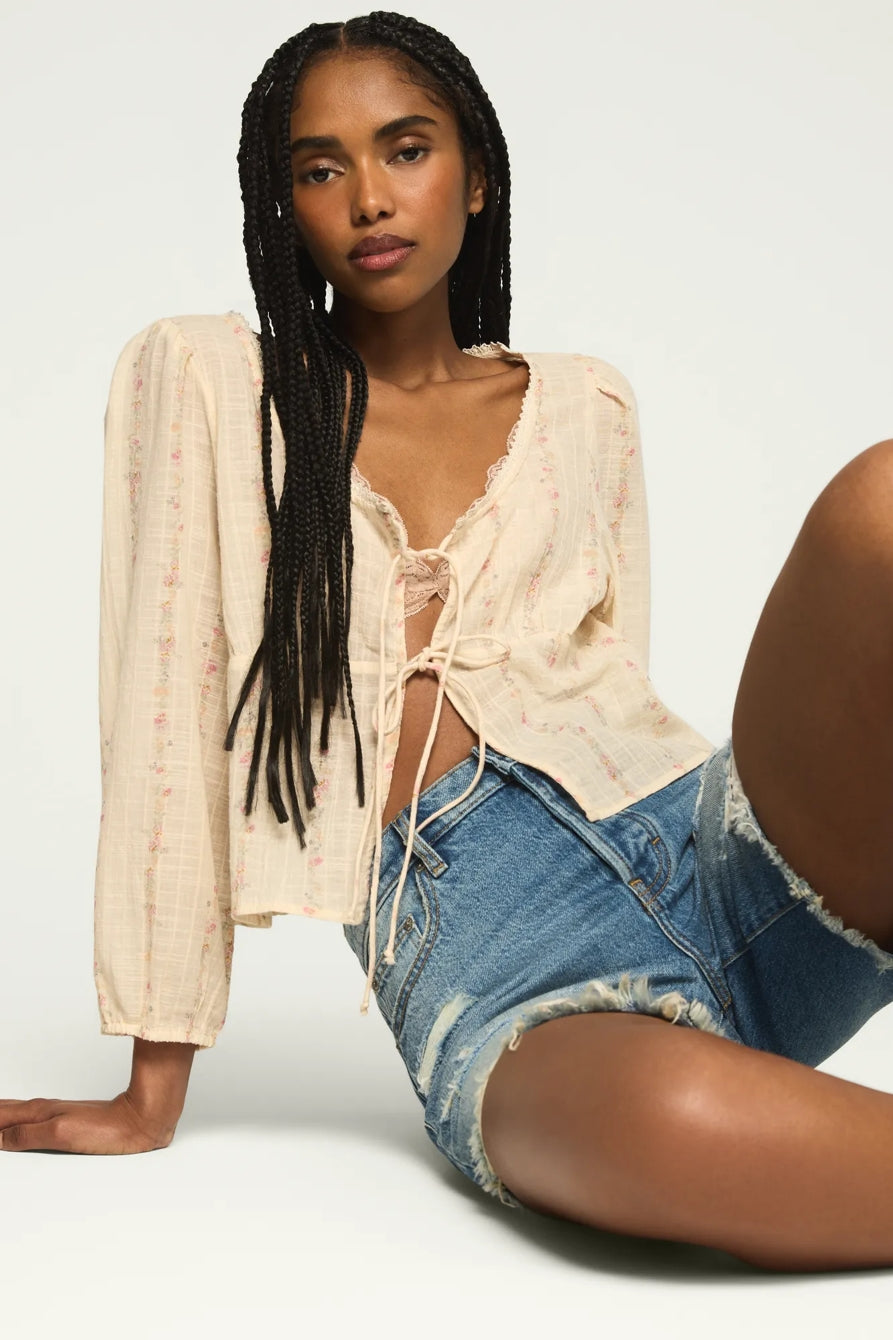 [162270-100] WOMENS LUCKY BRAND FESTIVAL CUTWORK FLYAWAY BLOUSE – product view 5