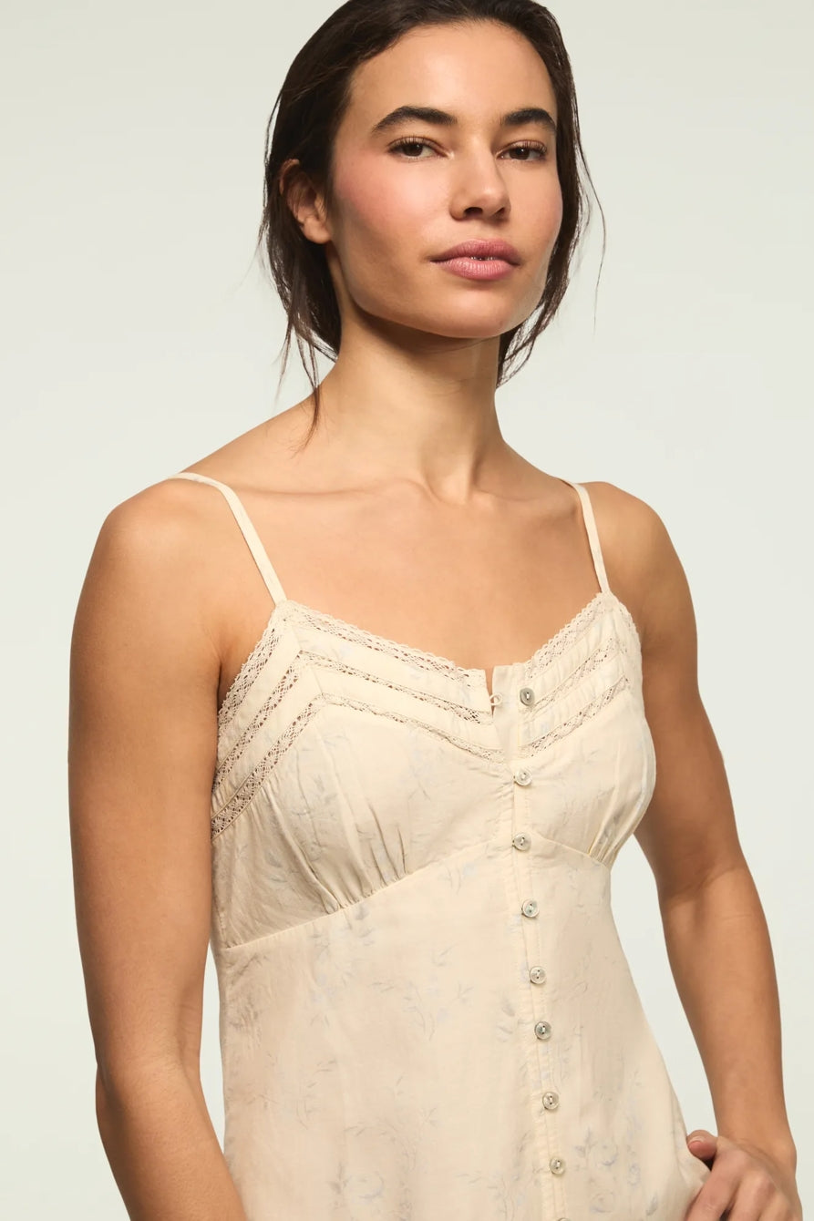 [162484-100] WOMENS LUCKY BRAND FESTIVAL LACE TRIMMED SLIP DRESS - CREAM MULTI – product view 6