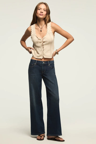 [162987-410] WOMENS LUCKY BRAND MID RISE SWEET WIDE LEG - NEW HEIGHTS WASH