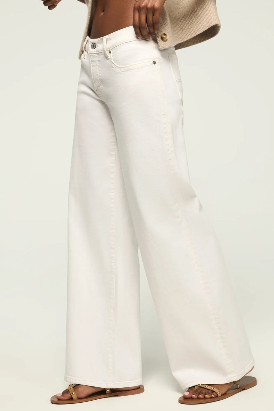 [163103-110] WOMENS LUCKY BRAND MID RISE SWEET WIDE LEG - WHITE LIES WASH – product view 1